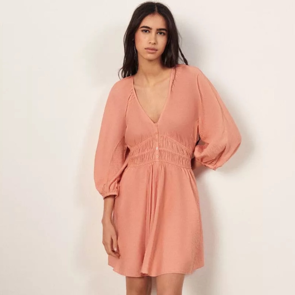 ba&sh Lova Mini Dress in Rose